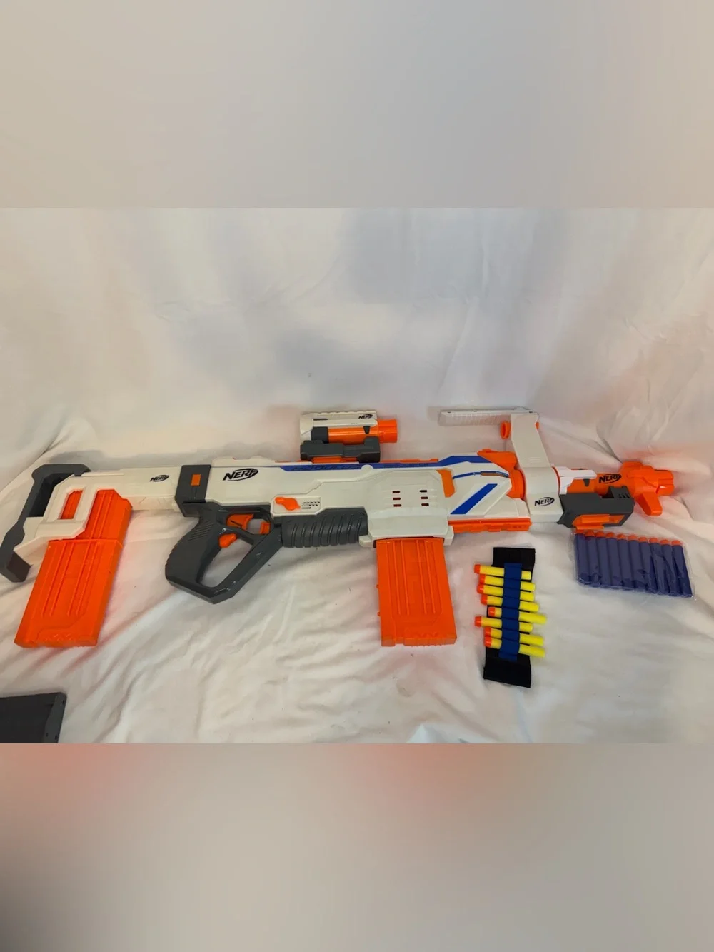 NERF N-Strike Modulus Regulator Blaster w/ Scope, Attachments, Mags-